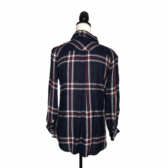 RAILS Hunter Twilight Plaid Button Down Flannel Collard Long Sleeve Shirt - Picture 4 of 8